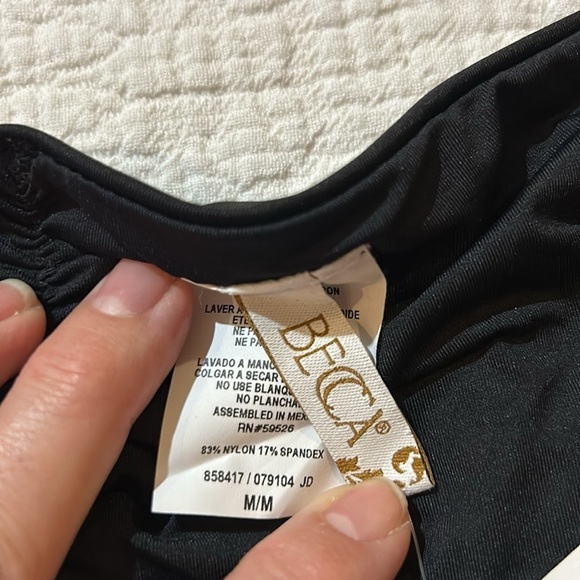 Becca Hipster Black Bikini bottoms. NWT. Medium - Picture 5 of 7